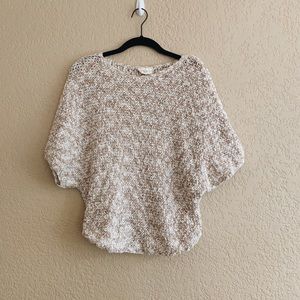 Short sleeve loose knit sweater